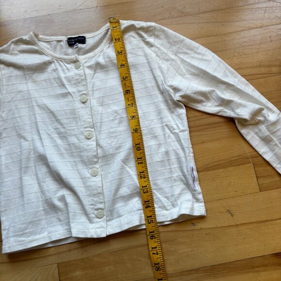 Kumikyoku FAM Girls White Knit Cardigan Sweater Size 120 (US 6) - Picture 4 of 11